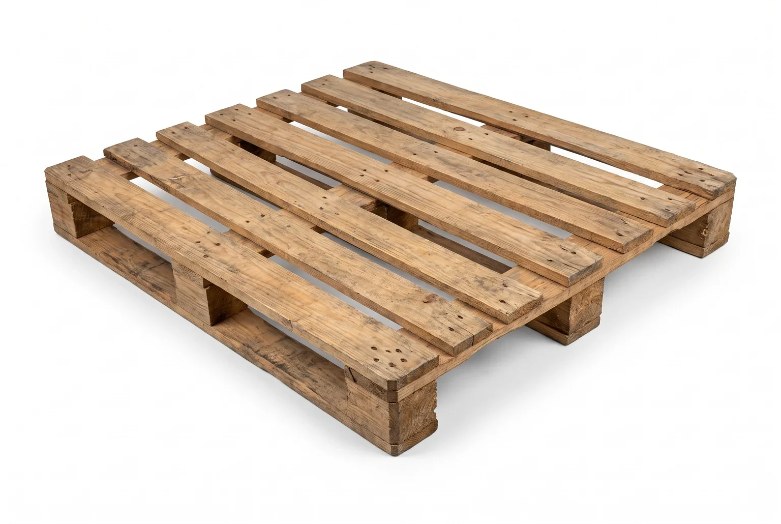 Used medium-duty wooden legger pallet, 1200 × 1000 mm