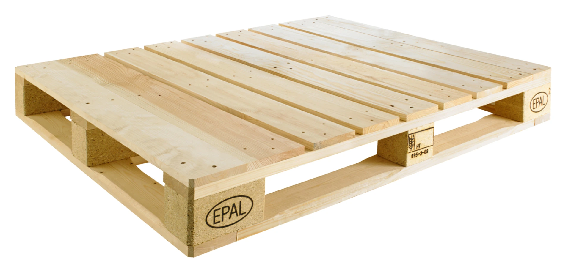 EPAL 2 industrial pallet with IPPC/HT marking
